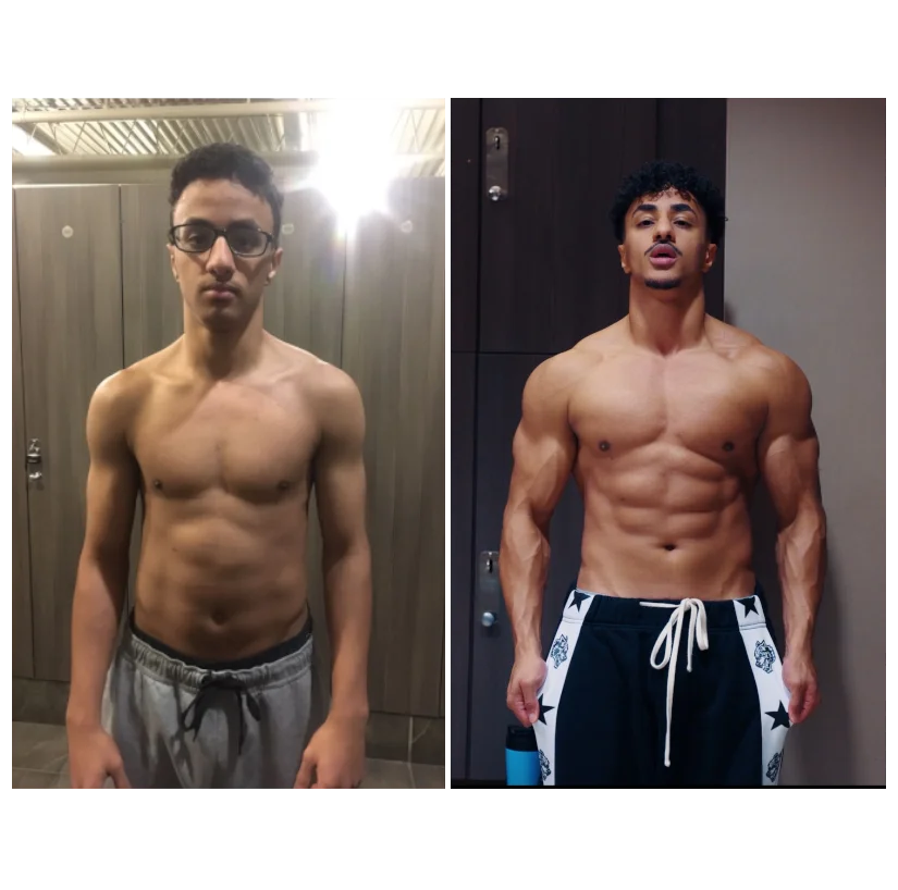 before and after of a client